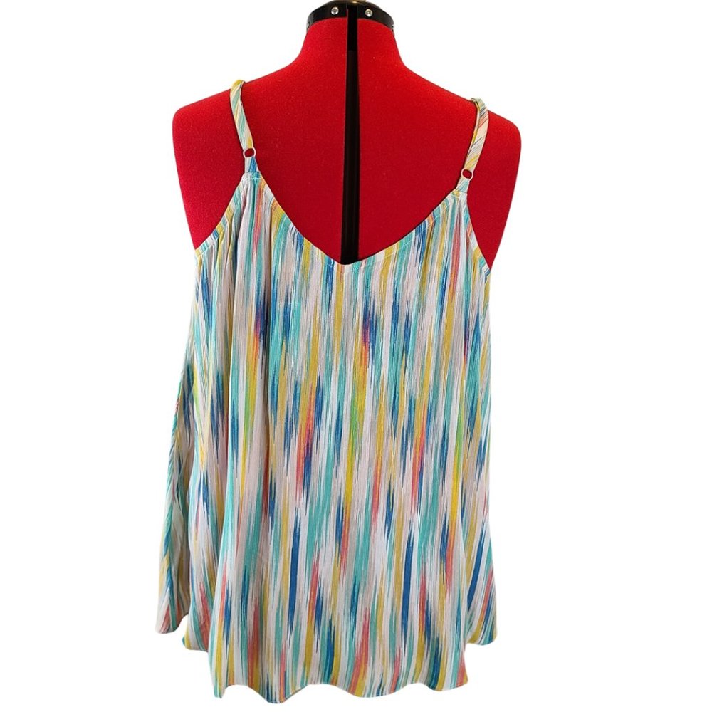 Torrid Sophie Multicolor Stripe Gauze Swing Cami Size 2 NWT - Picture 3 of 7